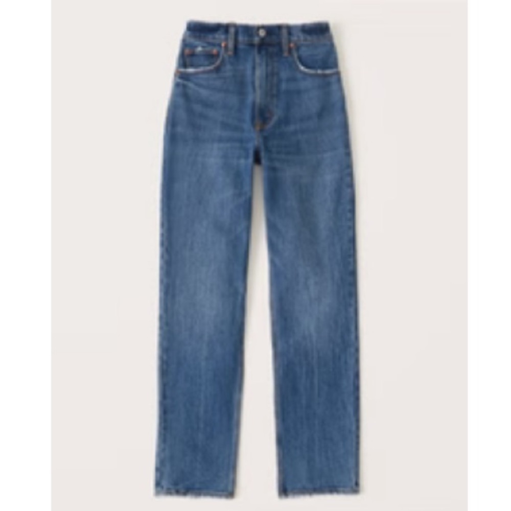 90s Ultra High Rise Straight Jeans Dark Wash Size 30/10R